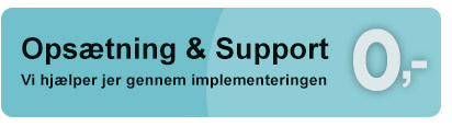 Gratis opsætning og support – 0,-